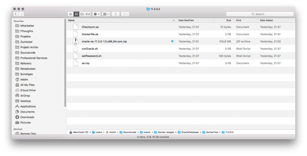 oracle xe download for mac